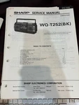 Orig. Sharp WQ-T252(BK) WQT252BK Repair & Service Manual *original*. Fixed Price $14.99.
