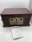 Sylvania Model SRCD838 Nostalgia 5 In 1 Turntable Radio Fm Cassette Aux. Fixed Price $59.99.