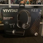 Vivitar Bluetooth Audio Solutions Kit VZ80011BT-BLK Speaker + Pods Headphones. Fixed Price $21.75.