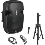 Pyle 15'' 1500W Active-powered Wireless Loudspeaker W/ Stand Microphone. Fixed Price $145.00.