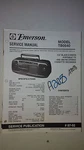 Emerson TB0540 Service Manual Original Repair Book Stereo Radio Tape Player Tv. Fixed Price $27.50.