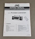 Jvc Portable Component System PC-W300 C/jw/w/wh Service Manual D-2872. Fixed Price $54.95.