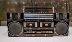 Vintage Hitachi Boombox- Model TRK-W55H. Fixed Price $145.00.