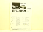 Pioneer SK-650 Portable Fm/am Stereo Rado Cassette Recorder Orig. Service Manual. Fixed Price $11.99.