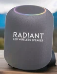 Bass Jaxx Radiant Led Wireless Bluetooth Speaker 8W Black Cylinder. Fixed Price $64.99.