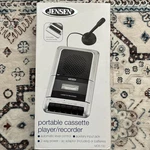 Jensen Portable Cassette Player / Recorder MCR-100 Black & Silver (new). Fixed Price $27.99.