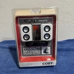 Coby Compact MP3 Stereo Speaker System Model No: CS-MP47 New In Box 2006. Fixed Price $20.00.