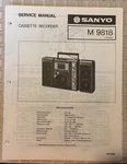 Aug/ 83 Sanyo M9818 Cassette Recorder Service Manual. Fixed Price $20.00.