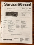 Panasonic RX-CS750 Radio Cassette Service Manual *original*. Fixed Price $19.97.