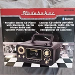 Studebaker SB2135BTBG Bluetooth Cd Cassette Am/fm Recorder Portable Black. Fixed Price $59.99.