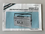 Realistic MINISETTE-16 Am/fm Portable Cassette Recorder Owner Guide Manual. Fixed Price $18.45.
