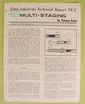 Estes Technical Report TR-2 Multi-staging 1963 Model Rocketry. Fixed Price $12.95.