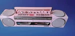 Vintage Pink Sanyo M-W800 Am/fm Dual Cassette Recorder Mini Boombox With ,. Fixed Price $300.00.