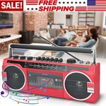 Retro Boombox Cassette Player Recorder Am/fm Radio Bluetooth Way Speaker System. Fixed Price $45.55.
