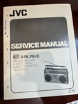 Jvc RC-545JW RC-545C W/ Schematics Repair Service Manual From Usa **original**. Fixed Price $24.99.