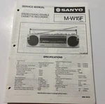 SANYO.MARCH/83. M-W15 F Stereo Radio Double Cassette Recorder Service Manual. Fixed Price $20.00.