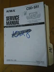 Aiwa CSD-SR1 Service Manual Original Repair Book Stereo Tape Cd Player Radio. Fixed Price $19.98.