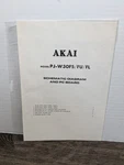 Akai Model PJ-W30FS/FU/FL Radio Cassette Recorder Schematic Diagram & Pc Board. Fixed Price $10.79.