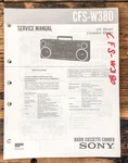 Sony CFS-W380 Radio / Boombox Service Manual *original*. Fixed Price $19.97.