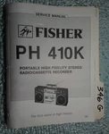Fisher Ph 410K Service Manual Original Repair Book Portable Stereo Boombox Radio. Fixed Price $27.50.