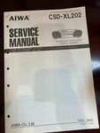 Aiwa CSD-XL202 CSDXL202 Boombox Repair Service Manual From The Usa **original**. Fixed Price $24.99.