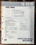Sony TA-707M Amplifier Service Manual *original*. Fixed Price $14.97.