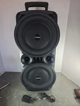 Fisher Dual 8" 32W Led Lights Portable Bluetooth Party Speaker FBX898KM Euc. Fixed Price $139.99.