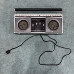 Vintage General Electric Mini Boom Box Model #7-2450A. Tested/works.. Fixed Price $30.99.