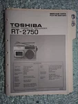 Toshiba RT-2750 Service Manual Original Repair Book Stereo Radio Boombox. Fixed Price $20.00.