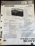Sony CFM-100 CFM100 Service Manual From The Usa **original**. Fixed Price $11.79.