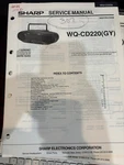 Orig. Sharp WQ-CD220 (gy) Repair & Service Manual *original*. Fixed Price $18.99.