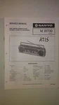 Sanyo W730 Service Manual Original Repair Stereo Tape Player Boombox Radio. Fixed Price $19.98.