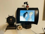 Vtg Disney Pirates Of The Caribbean Black Pearl Lcd Tv,dvd Player And Lamps Set. Fixed Price $999.99.