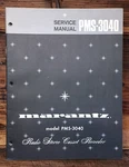 Marantz PMS-3040 Cassette Service Manual *original*. Fixed Price $14.97.