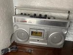 Vintage Montgomery Ward 3995A Am/fm 8 Track/cassette Player Boombox. Fixed Price $150.00.