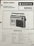1981 Sanyo M2563 Portable Radio Cassette Recorder Service Manual. Fixed Price $15.00.