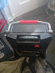 Monster Boombox Usb Microphone Input Bass Control Black Red Portable Stereo. Fixed Price $150.00.