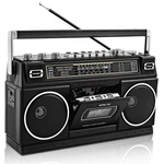 Wiscent Portable Boombox Cassette Player Bluetooth 24W. Fixed Price $89.99.