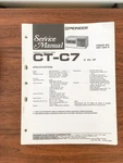 Pioneer CT-C7 Cassette Service Manual *original* #2. Fixed Price $18.97.