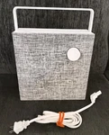 Ikea Eneby Bluetooth Wireless Speaker Gray Fabric White Cube Model E1720. Fixed Price $34.99.