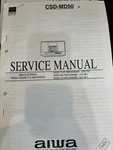 Aiwa CSD-MD50U CSDMD50 Repair Service Manual 1098 1570 **original**. Fixed Price $24.99.
