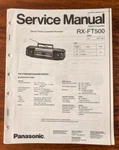 Panasonic RX-FT500 Radio Cassette Service Manual *original*. Fixed Price $24.97.