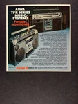 1980 Aiwa Tpr 990H & 968H Boombox Stereos Vintage Print Ad. Fixed Price $8.29.