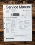 Panasonic RX-DS35 Radio Cassette Service Manual *original*. Fixed Price $19.97.