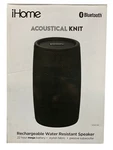 Ihome IBT77V3BX Acoustical Knit Rechargeable Water Resistant Speaker. Fixed Price $36.95.