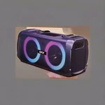 Qfx Dual 6.5" Bluetooth Rechargeable Boombox Led Circles Party Light 24HR Batter. Fixed Price $90.00.