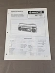 Sanyo Mini Stereo Radio Cassette Recorder M7760 Service Manual D-6094. Fixed Price $54.95.