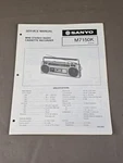 Sanyo Mini Stereo Radio Cassette Recorder M7150K Service Manual D-6082. Fixed Price $54.95.