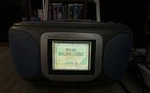 Action 4" Lcd Color Tv/cd/radio Vintage Boombox. All Work, Missing Battery Cover. Fixed Price $99.97.