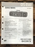 Sony CFS-D560 Radio Service Manual *original*. Fixed Price $19.97.